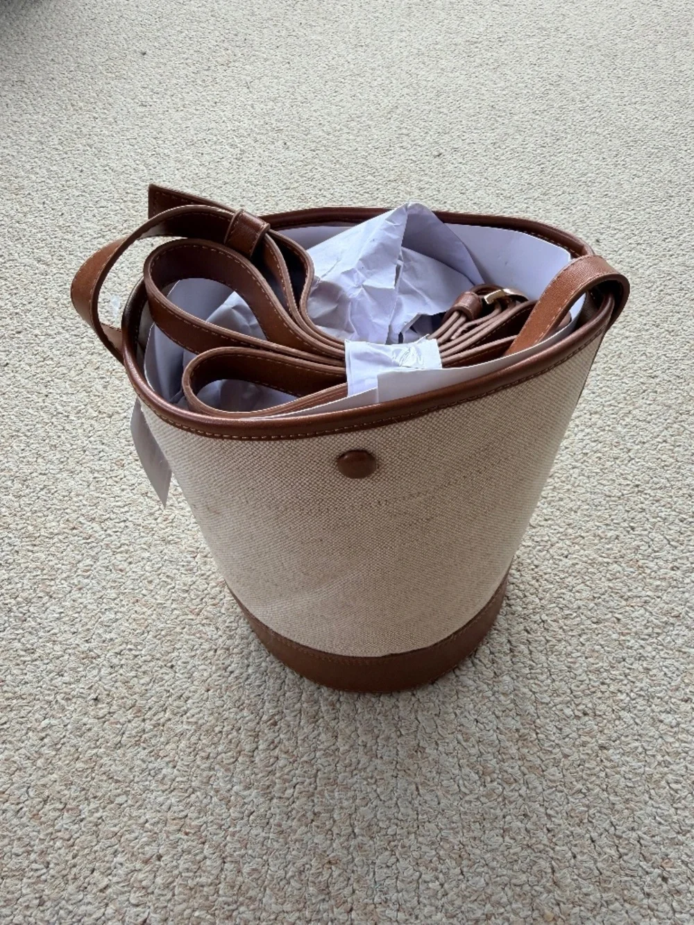 NWT J. Crew Factory Canvas Bucket Bag